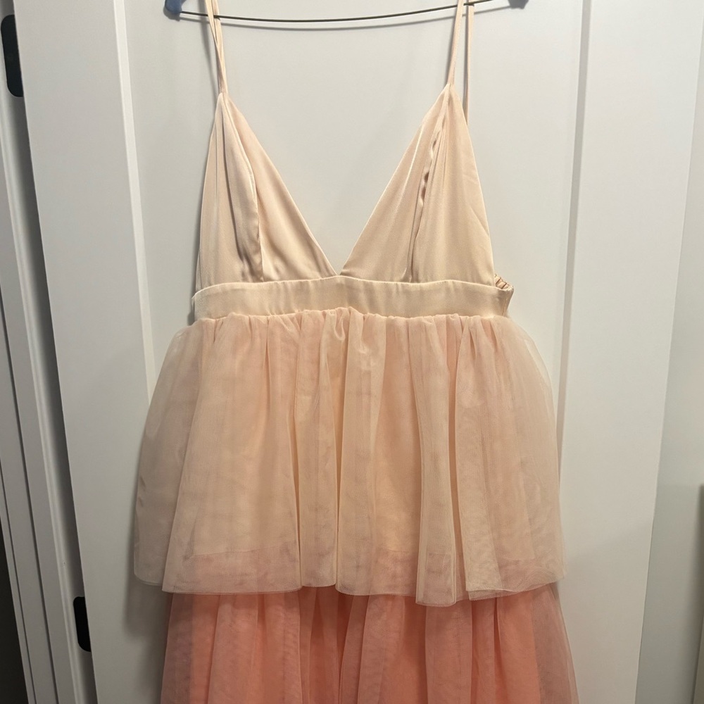 TIERED TULLE MAXI DRESS - Picture 2 of 5